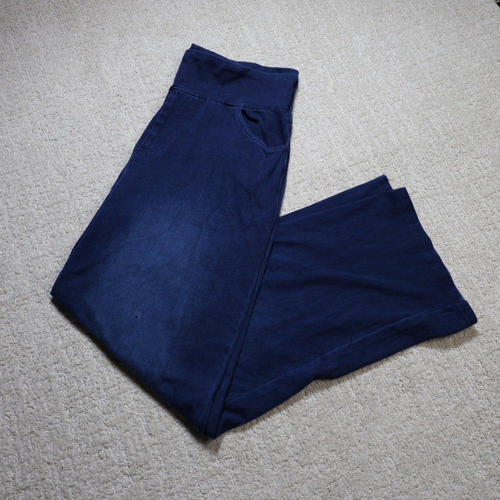 A New Day Womens Extra Large Legging Indigo Knit Wide Leg Pull On Pants SS-022